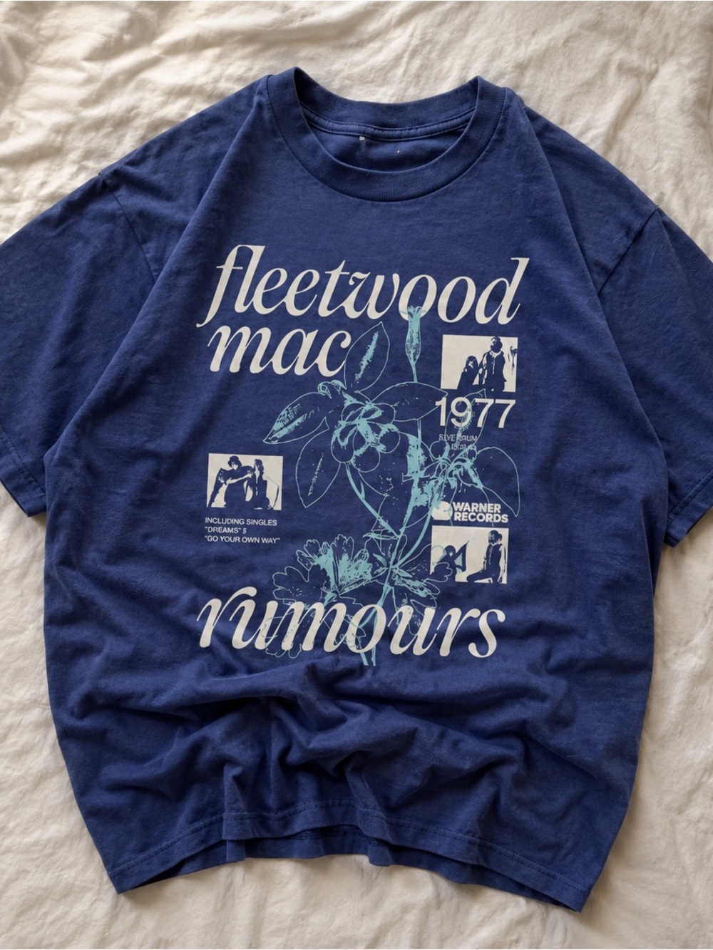 Gildan Fleetwood Mac Rumours Graphic Tee - Navy Blue